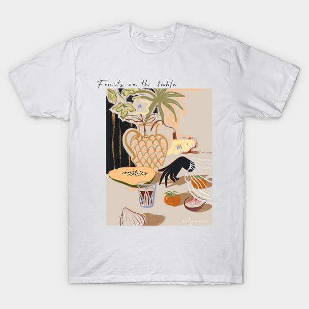 Fruits on the Table T-Shirt by Arty Guava